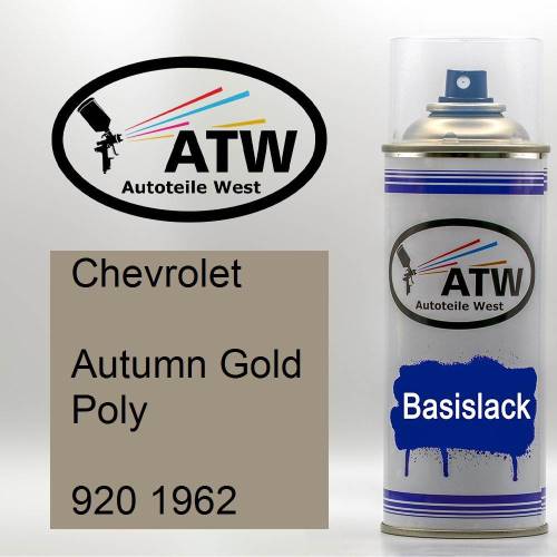 Chevrolet, Autumn Gold Poly, 920 1962: 400ml Sprühdose, von ATW Autoteile West.